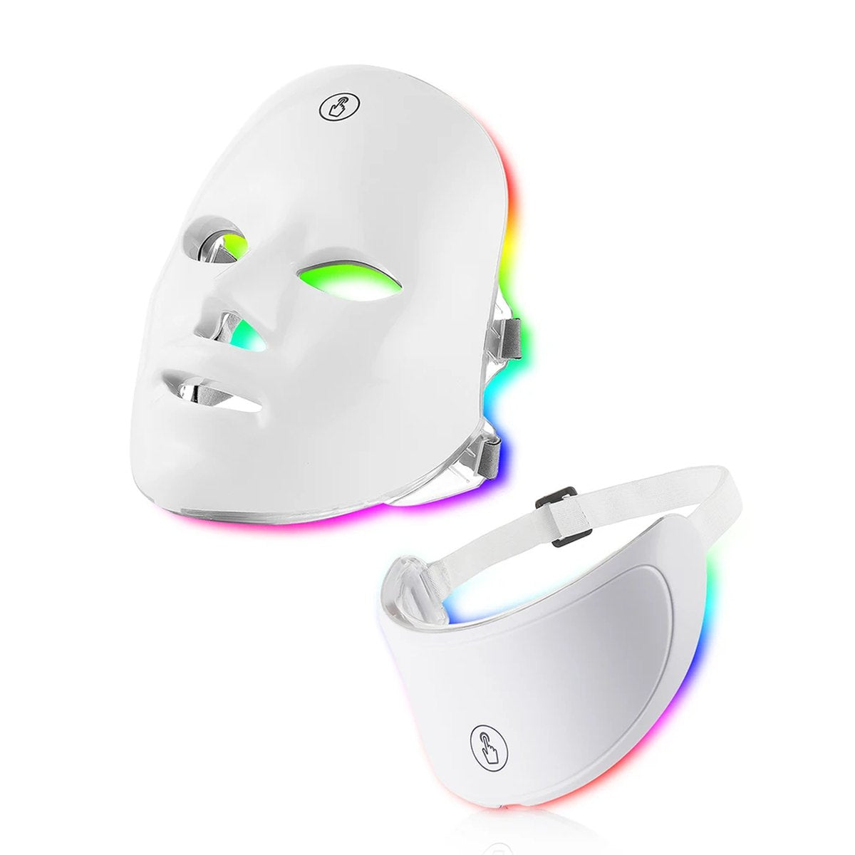 Mascarilla LED Aurae para cara y cuello con luces de colores